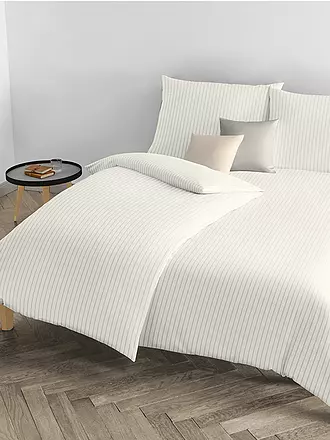 FLEURESSE | Damast Bettwäsche Melk 2x 70x90cm / 200x200cm Creme | 